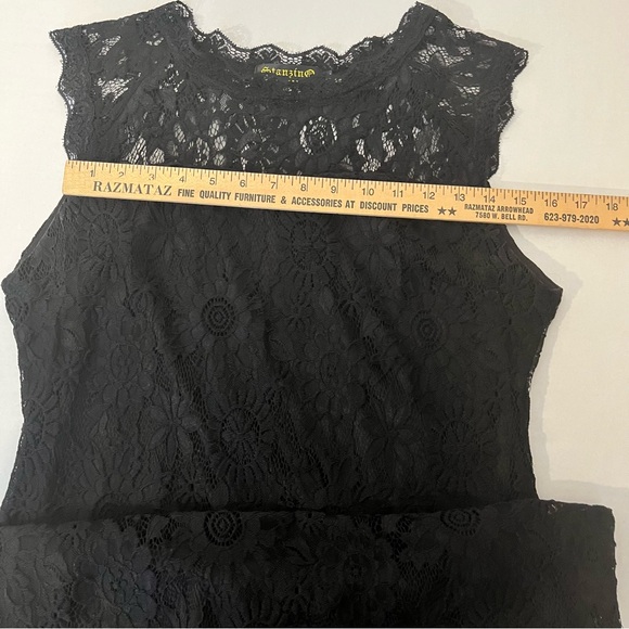 Stanzin Black Lace Sleeveless Bodycon Dress X-Large. - Picture 10 of 11
